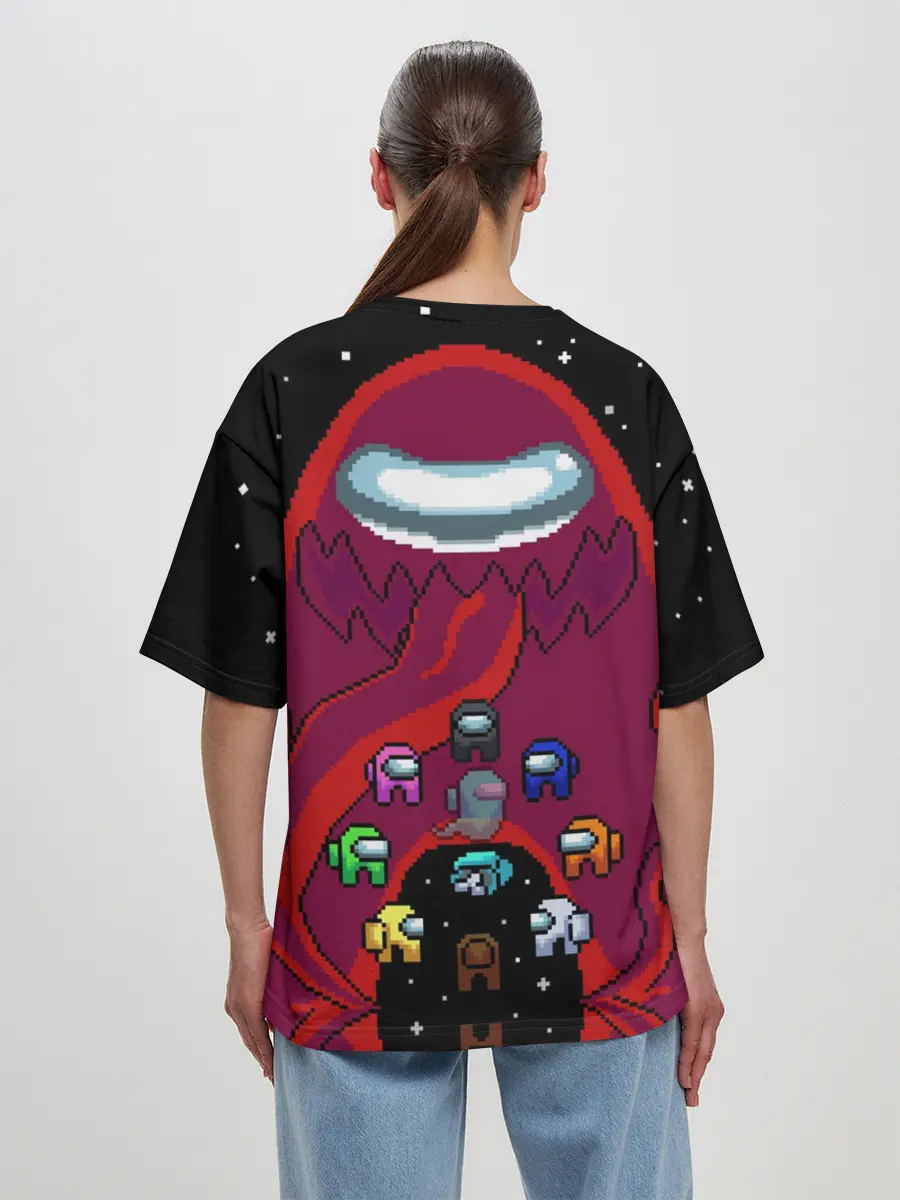 Женская футболка оверсайз / Impostor Monster