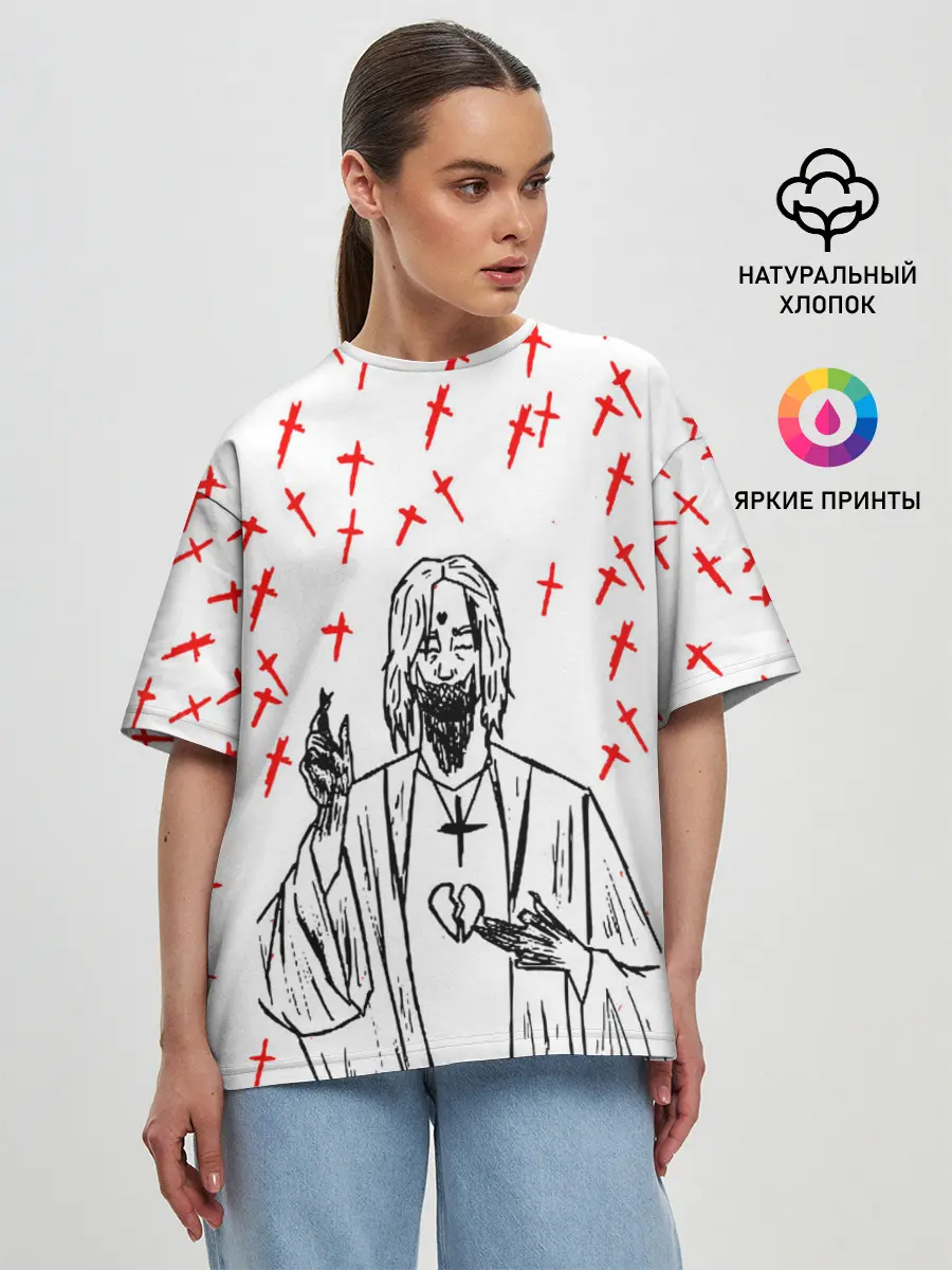 Женская футболка оверсайз / GHOSTEMANE