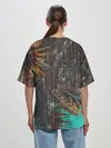 Женская футболка оверсайз / Palm glitch art