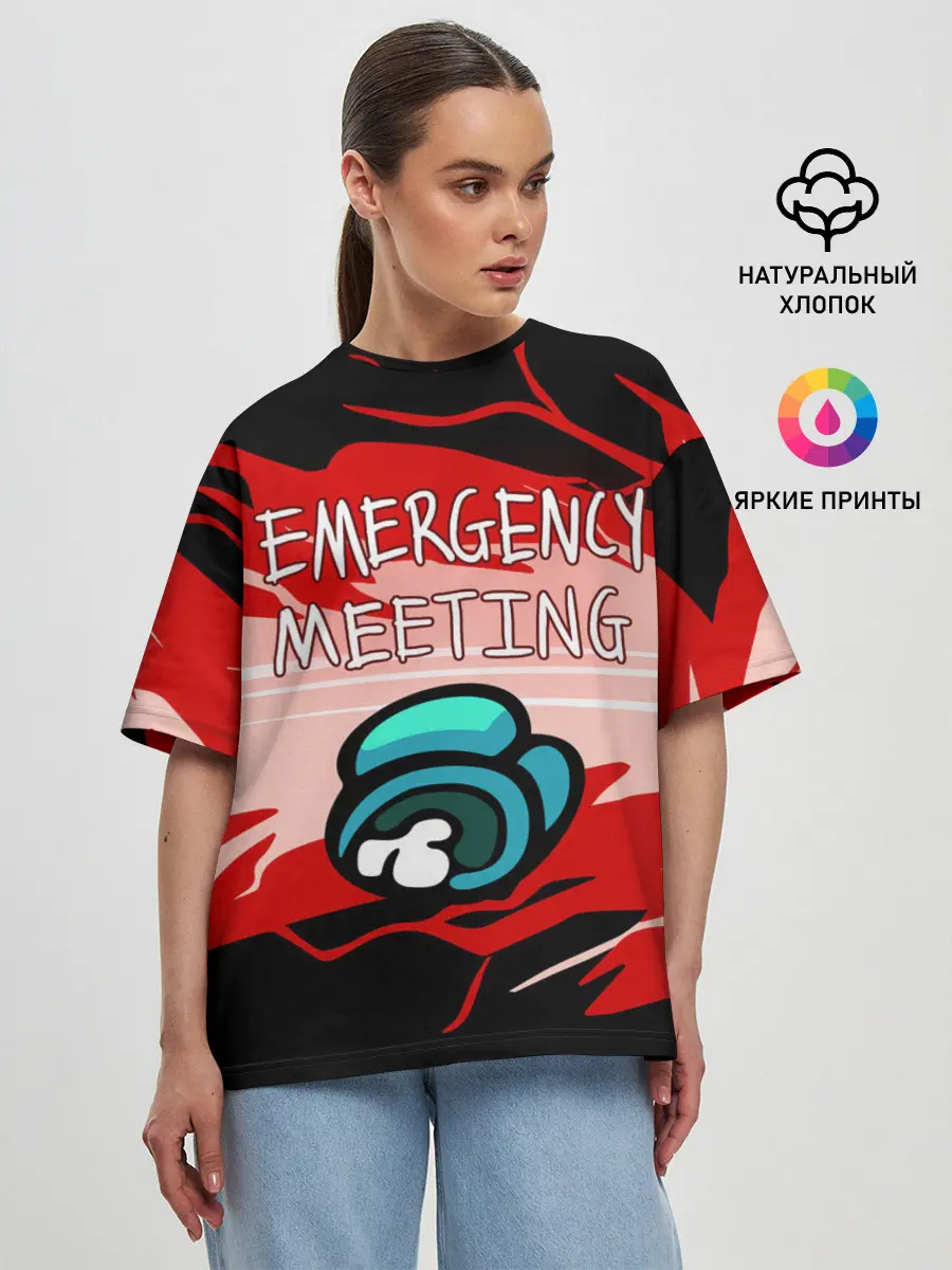 Женская футболка оверсайз / AMONG US