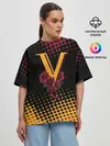 Женская футболка оверсайз / CYBERPUNK 2077 / VALENTINO.