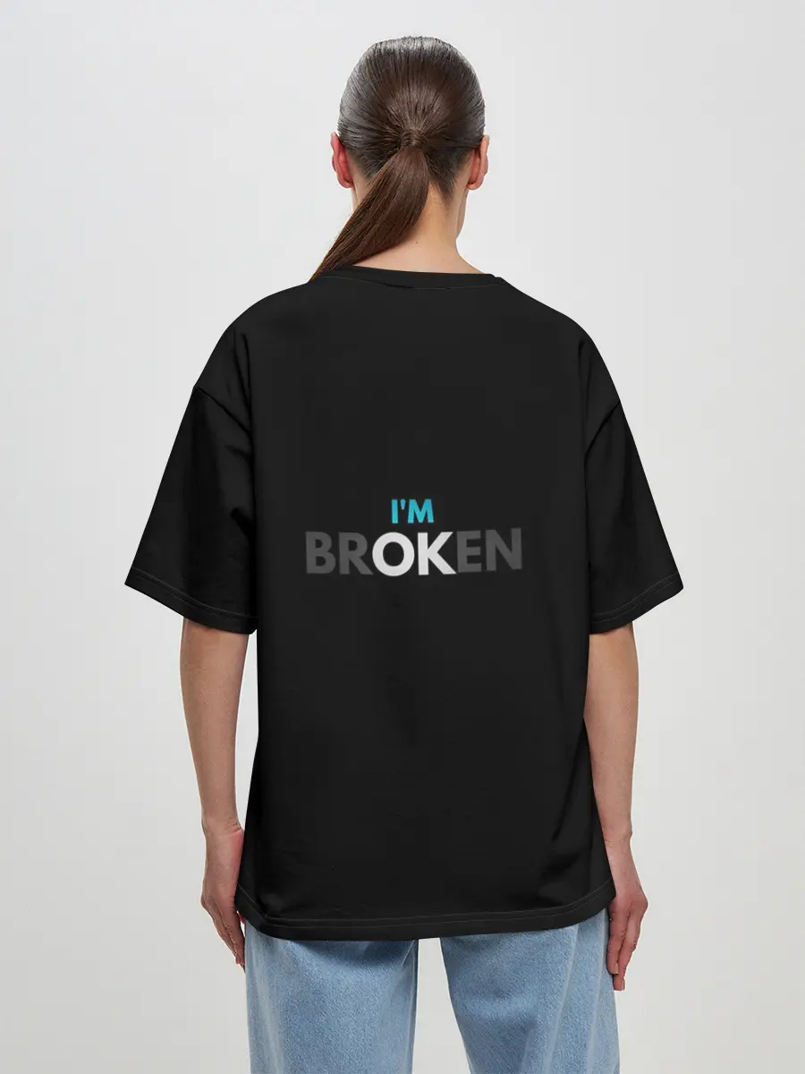 Женская футболка оверсайз / Я В порядке