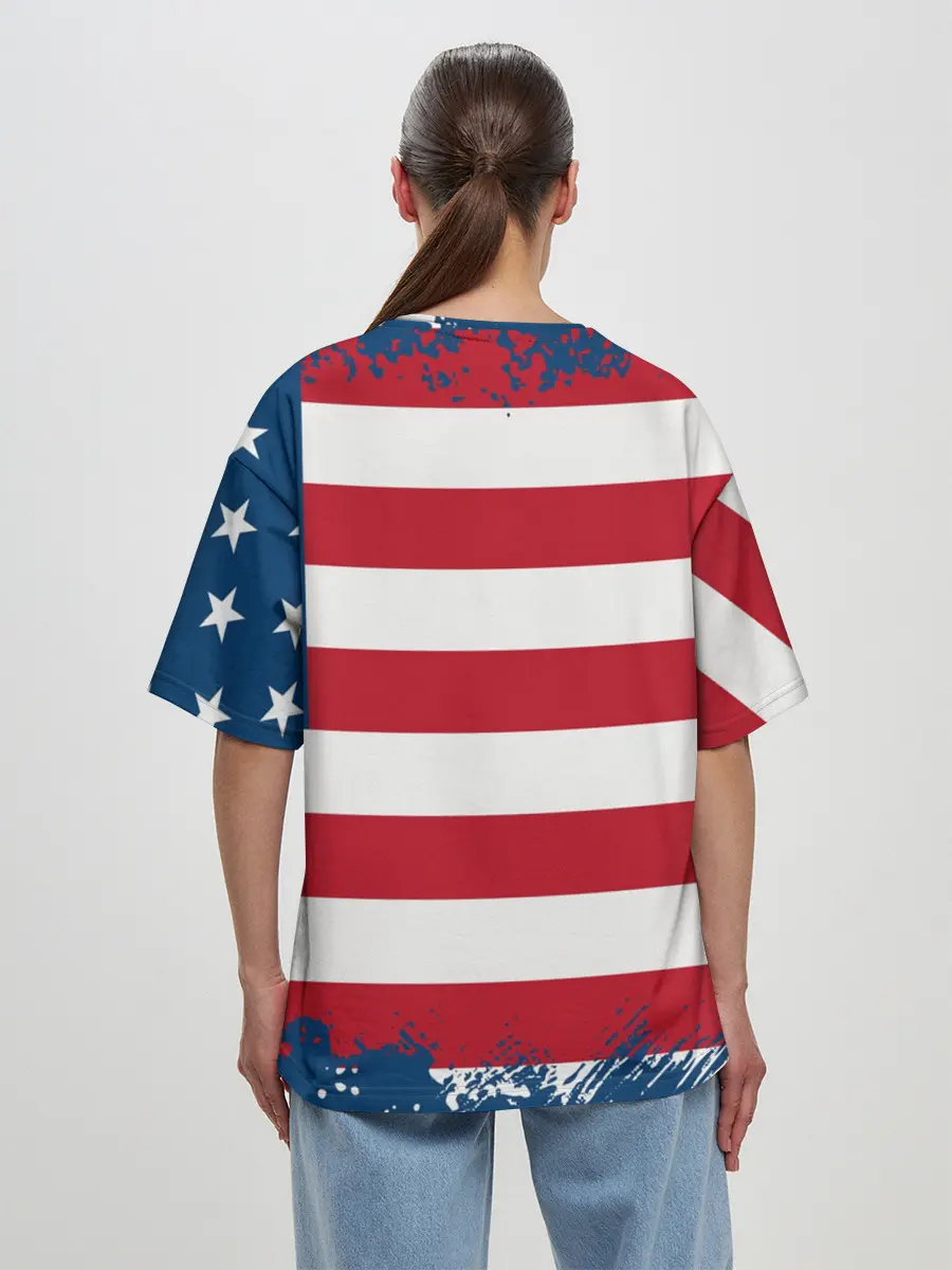 Женская футболка оверсайз / Америка