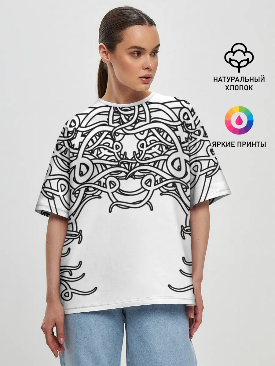 Женская футболка оверсайз / Фэнтези мотылёк