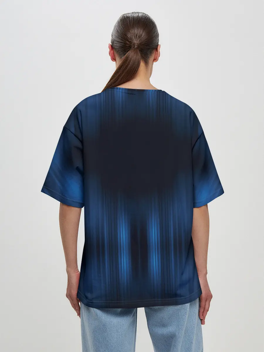 Женская футболка оверсайз / НЕОНОВЫЙ ДОЖДЬ