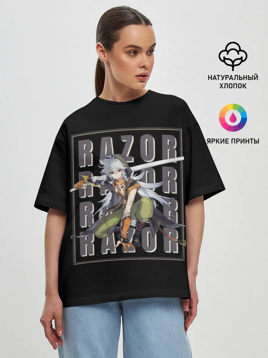Женская футболка оверсайз / Genshin Impact