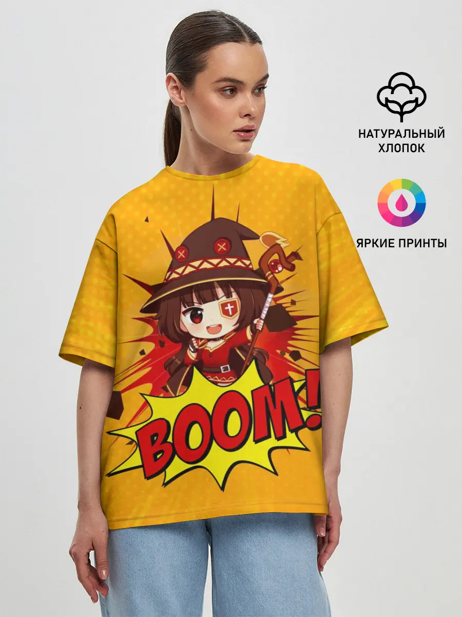 Женская футболка оверсайз / Мегумин BOOM