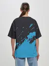 Женская футболка оверсайз / One Piece синий всплеск