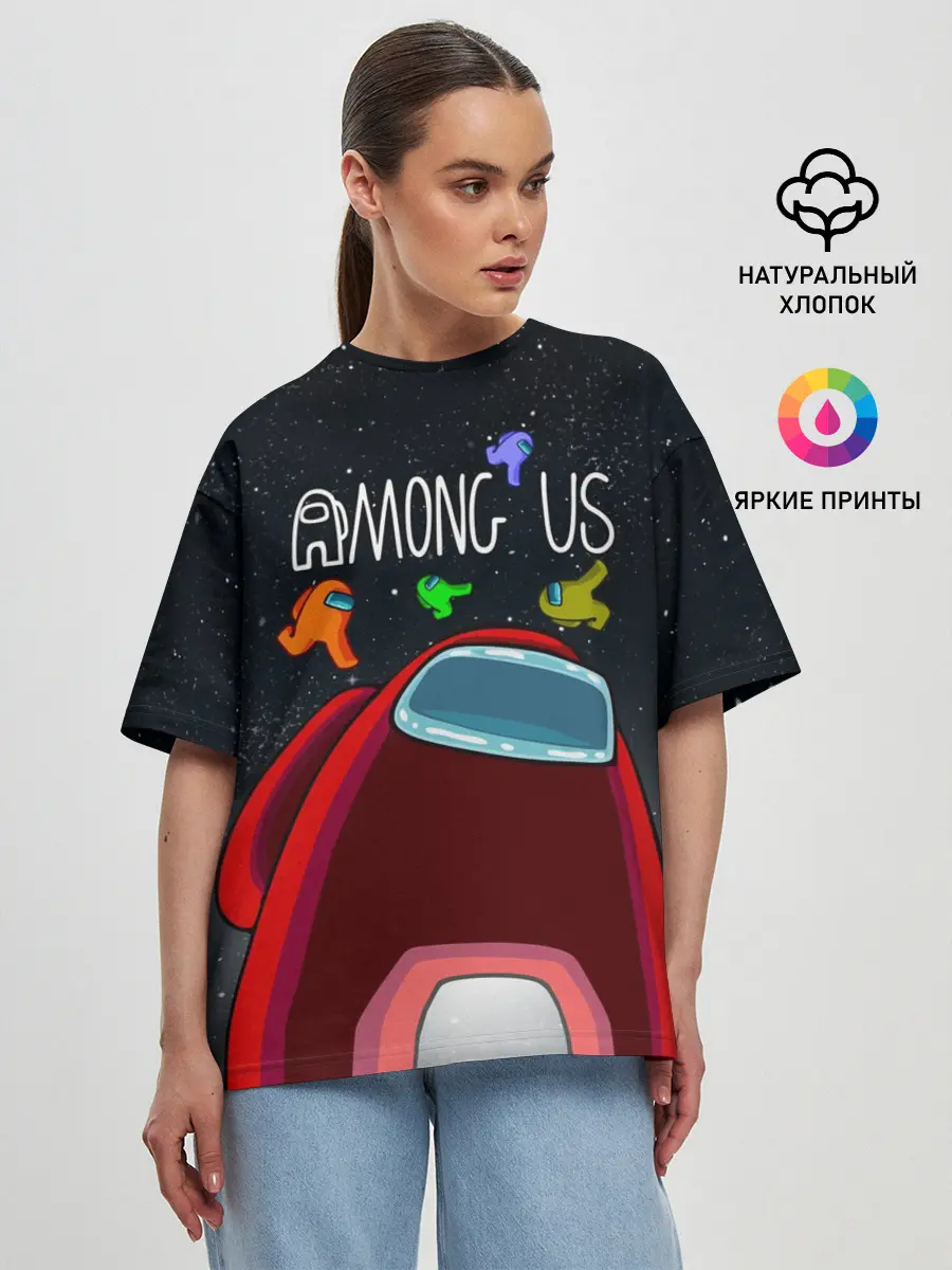 Женская футболка оверсайз / AMONG US