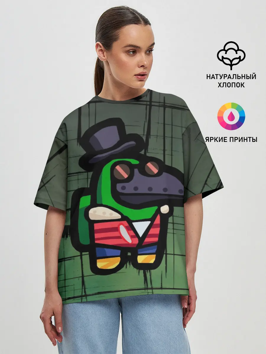 Женская футболка оверсайз / Among Us