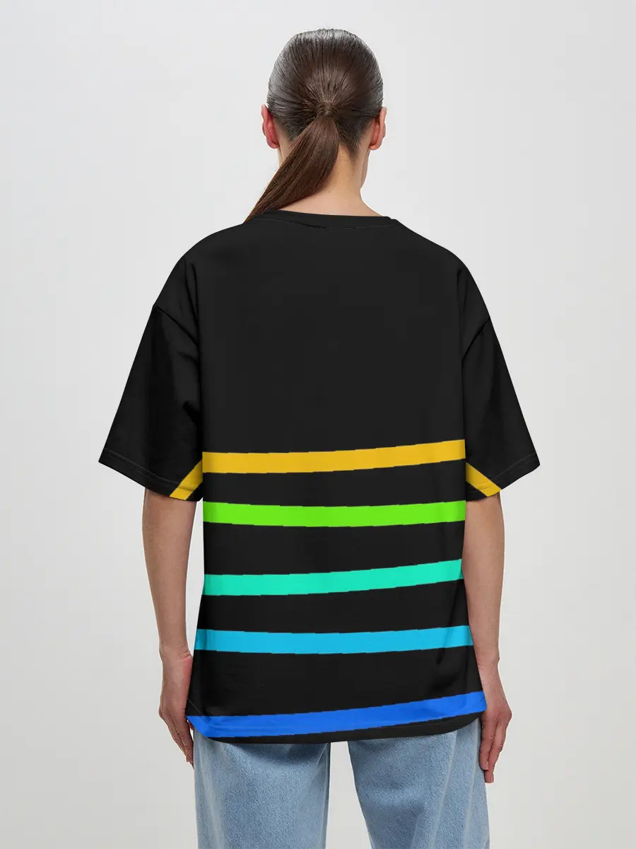 Женская футболка оверсайз / В небо