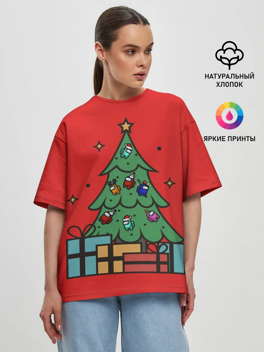 Женская футболка оверсайз / Among Us