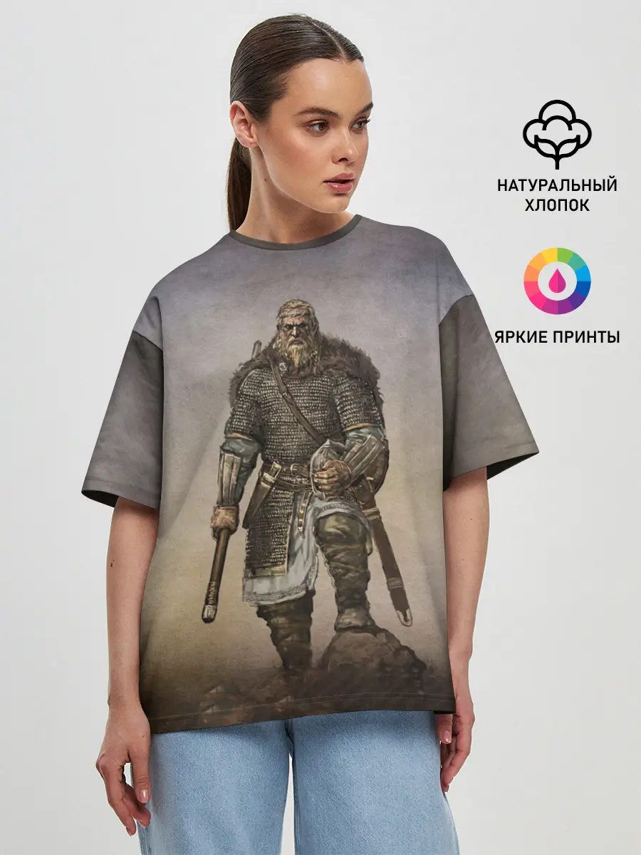 Женская футболка оверсайз / СЛАВА РУСИ