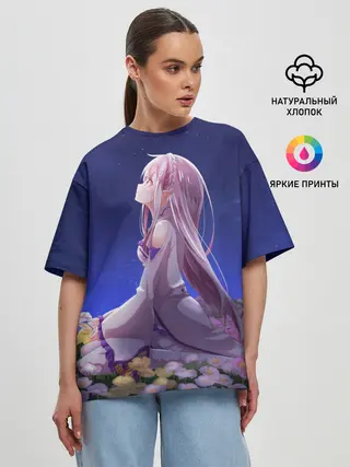 Женская футболка оверсайз / Sweet dreams of Emilia