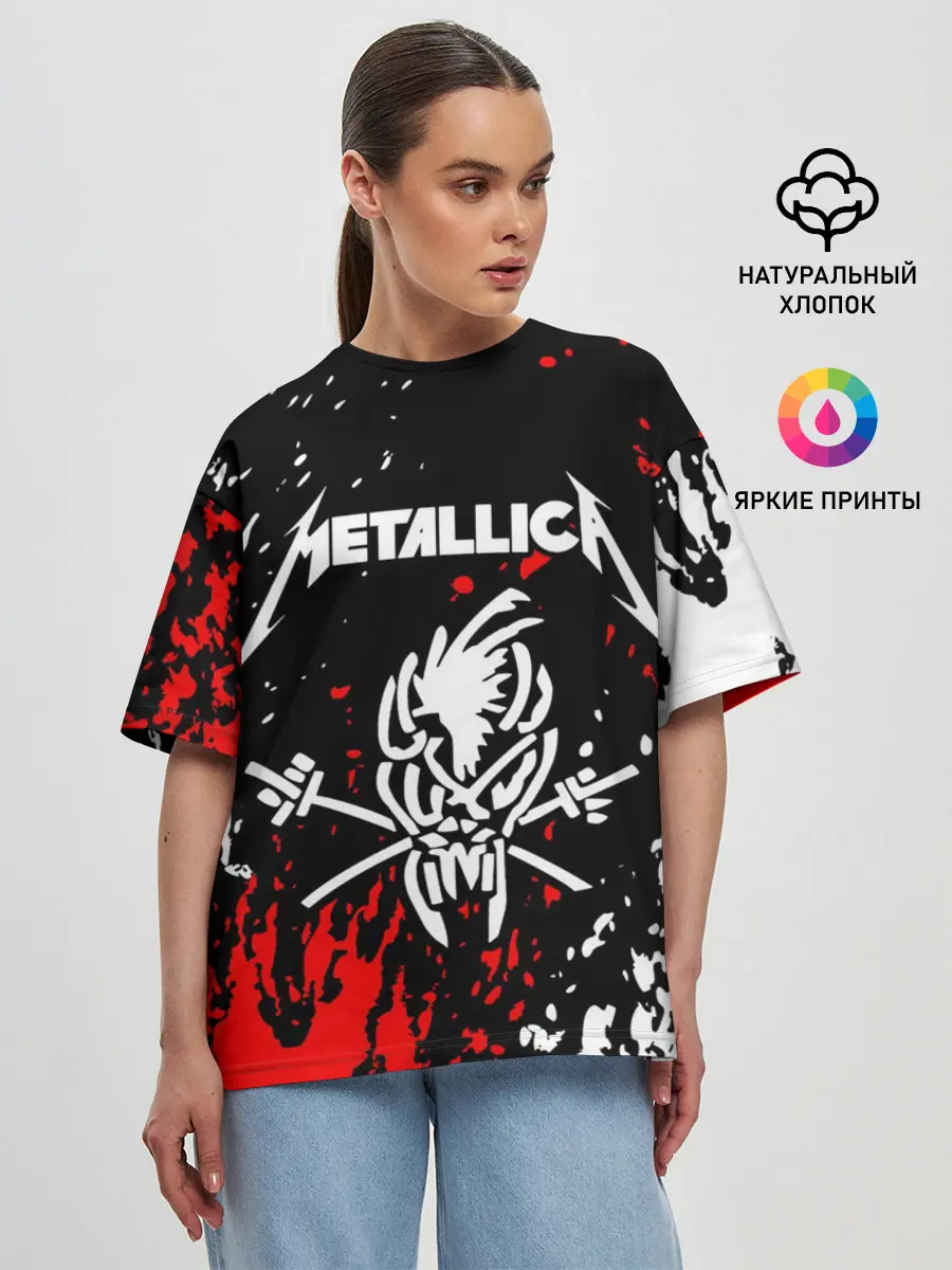 Женская футболка оверсайз / METALLICA