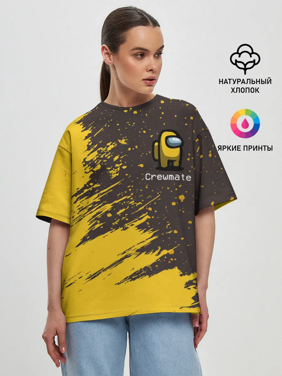 Женская футболка оверсайз / AMONG US / АМОНГ АС