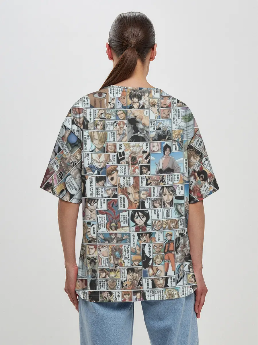 Женская футболка оверсайз / MANGA PATTERN