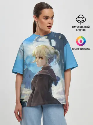 Женская футболка оверсайз / Рахиль