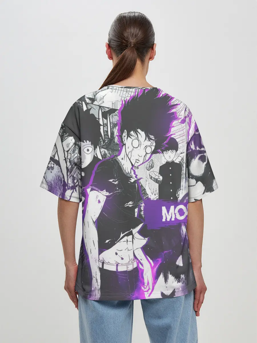 Женская футболка оверсайз / Моб Психо 100
