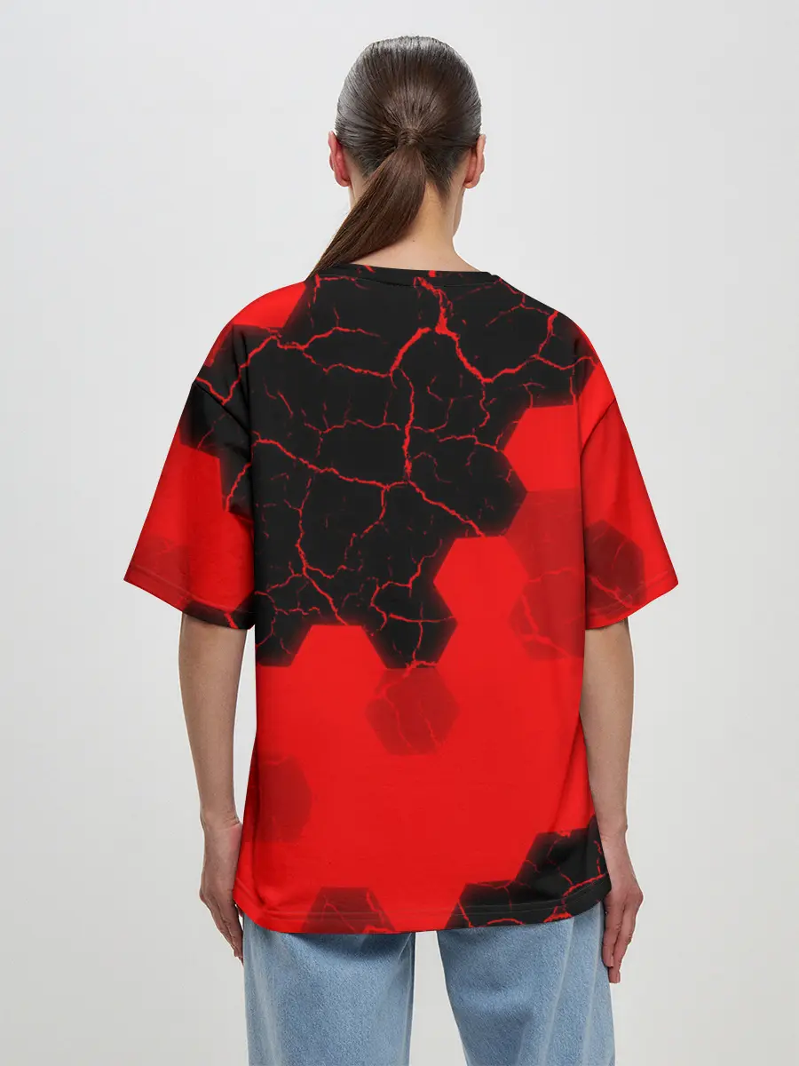 Женская футболка оверсайз / AMONG US / АМОНГ АС