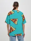 Женская футболка оверсайз / пицца