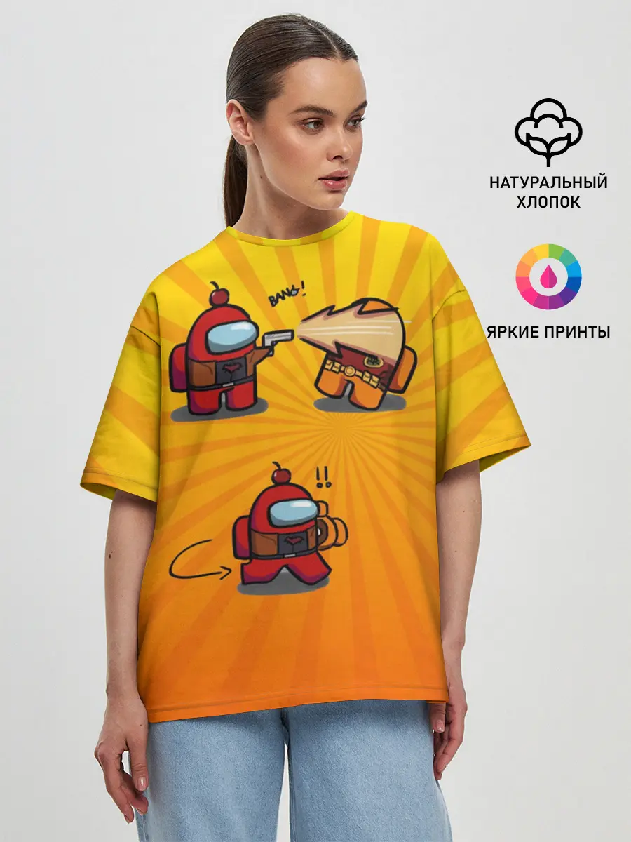 Женская футболка оверсайз / Among Us