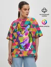 Женская футболка оверсайз / Котик