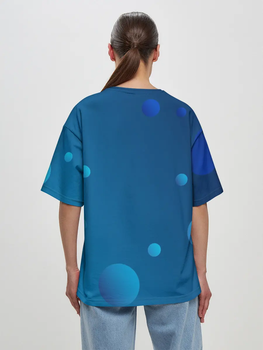 Женская футболка оверсайз / Пузыри
