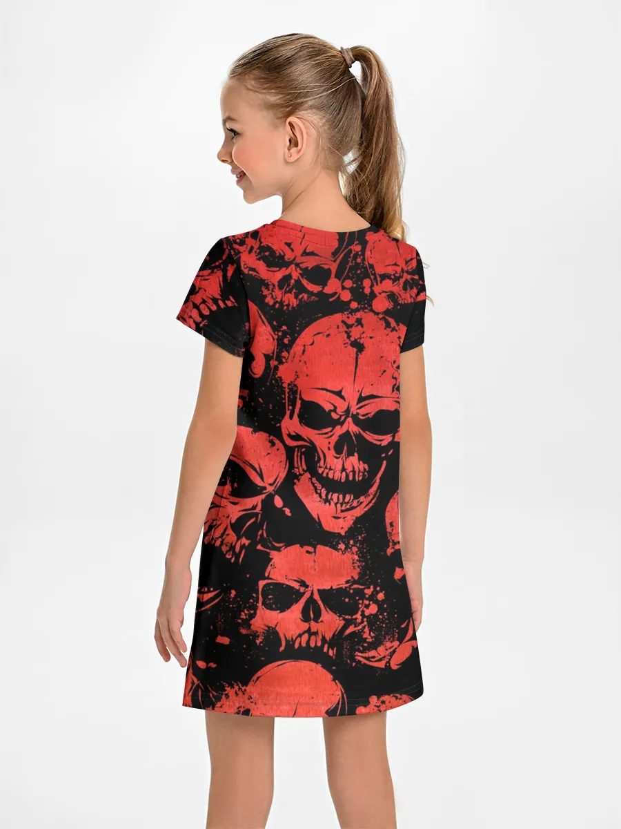 Детское платье / Skulls pattern