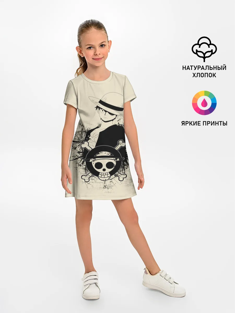 Детское платье / шляпа и череп One Piece