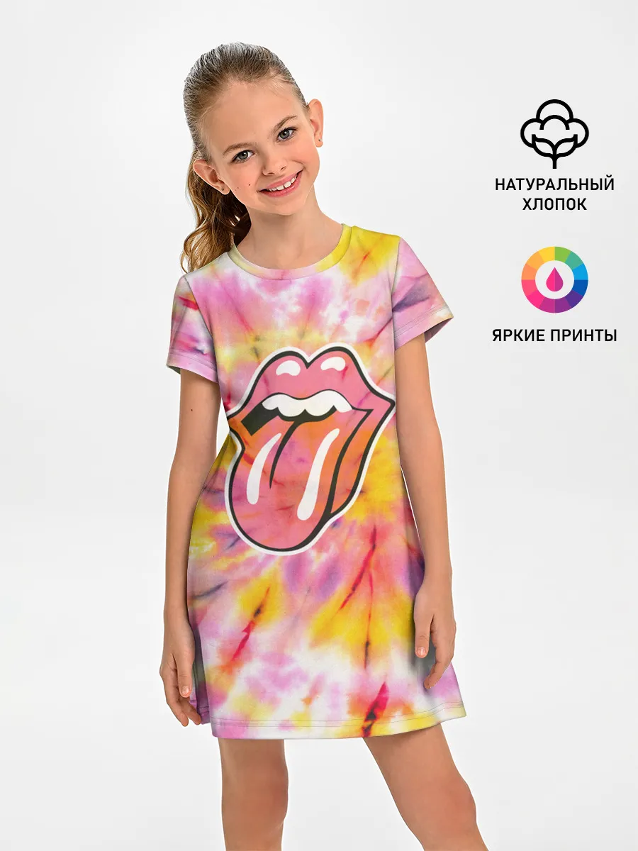 Детское платье / Rolling Stones tie-dye