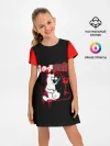 Детское платье / monokuma красные потертости