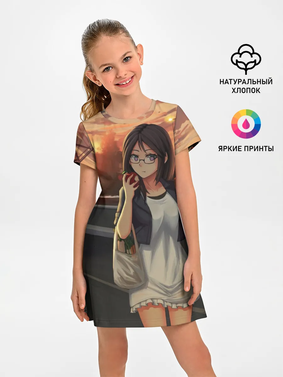 Детское платье / Девочка с продуктами