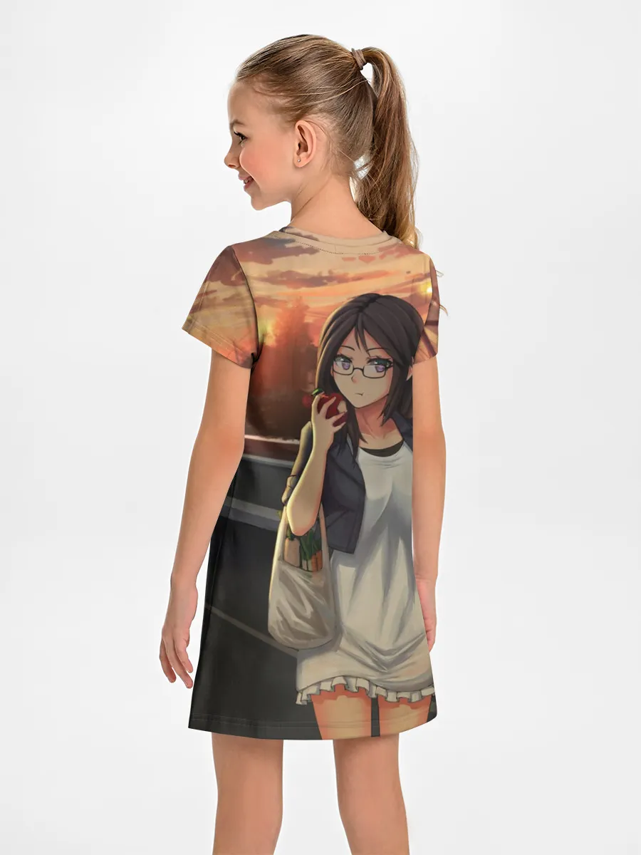 Детское платье / Девочка с продуктами