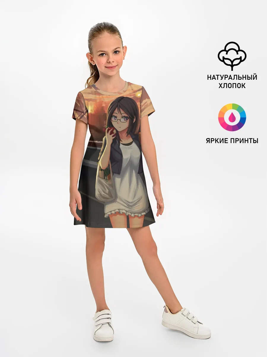 Детское платье / Девочка с продуктами