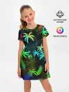Детское платье / ПАЛЬМЫ / ТРОПИКИ