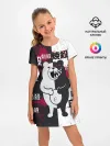 Детское платье / monokuma с пупком и иероглифами