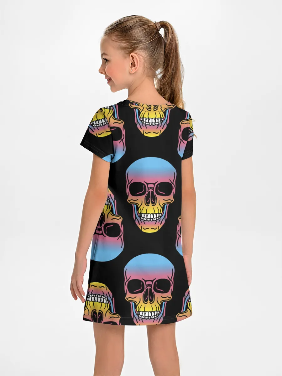 Детское платье / Neon skull
