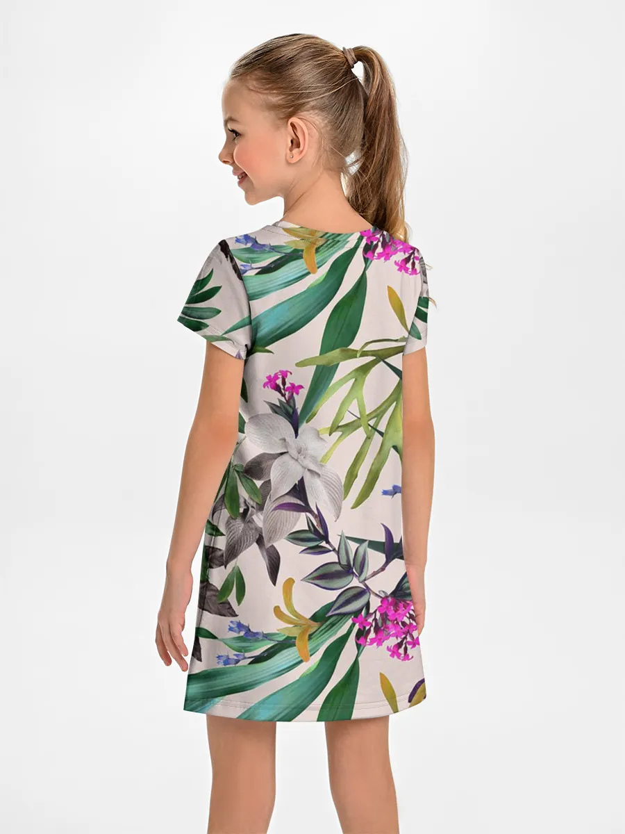 Детское платье / Череп в цветах