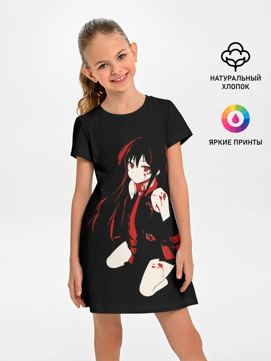 Детское платье / Убийца Акаме на черном фоне