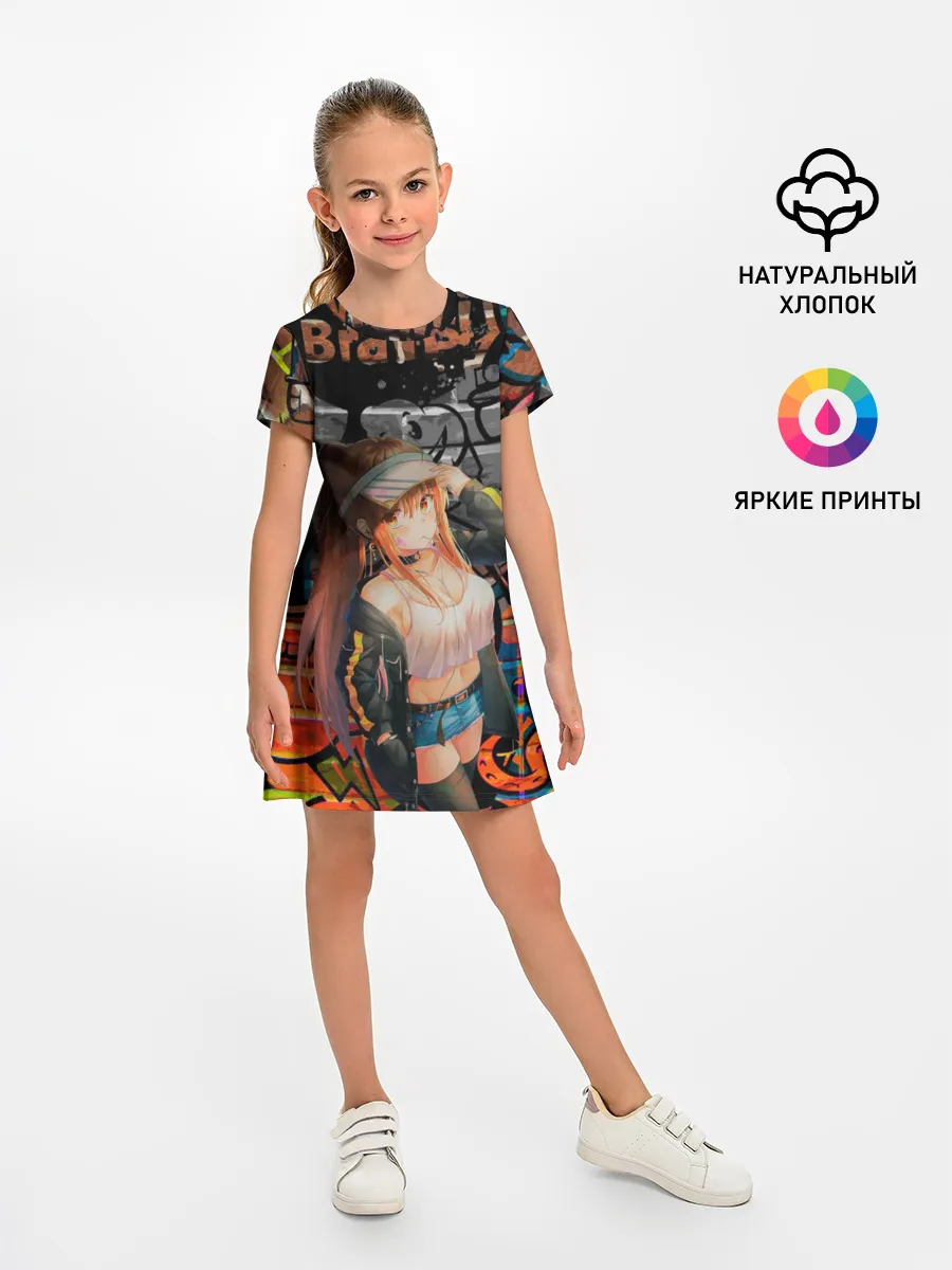 Детское платье / Anime Girl with Graffiti