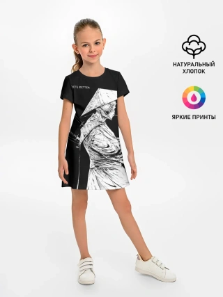 Детское платье / Самурай скелет с трубкой