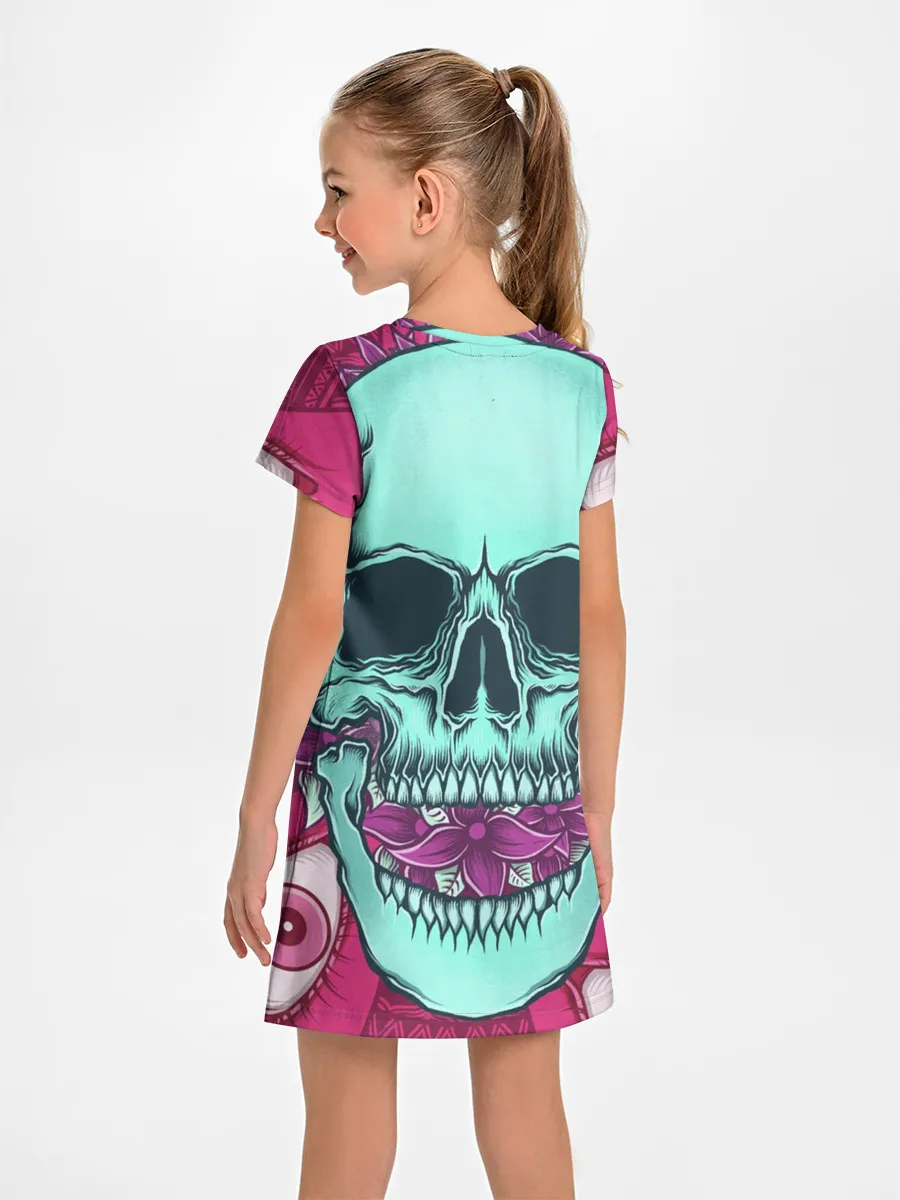 Детское платье / Череп в цветах