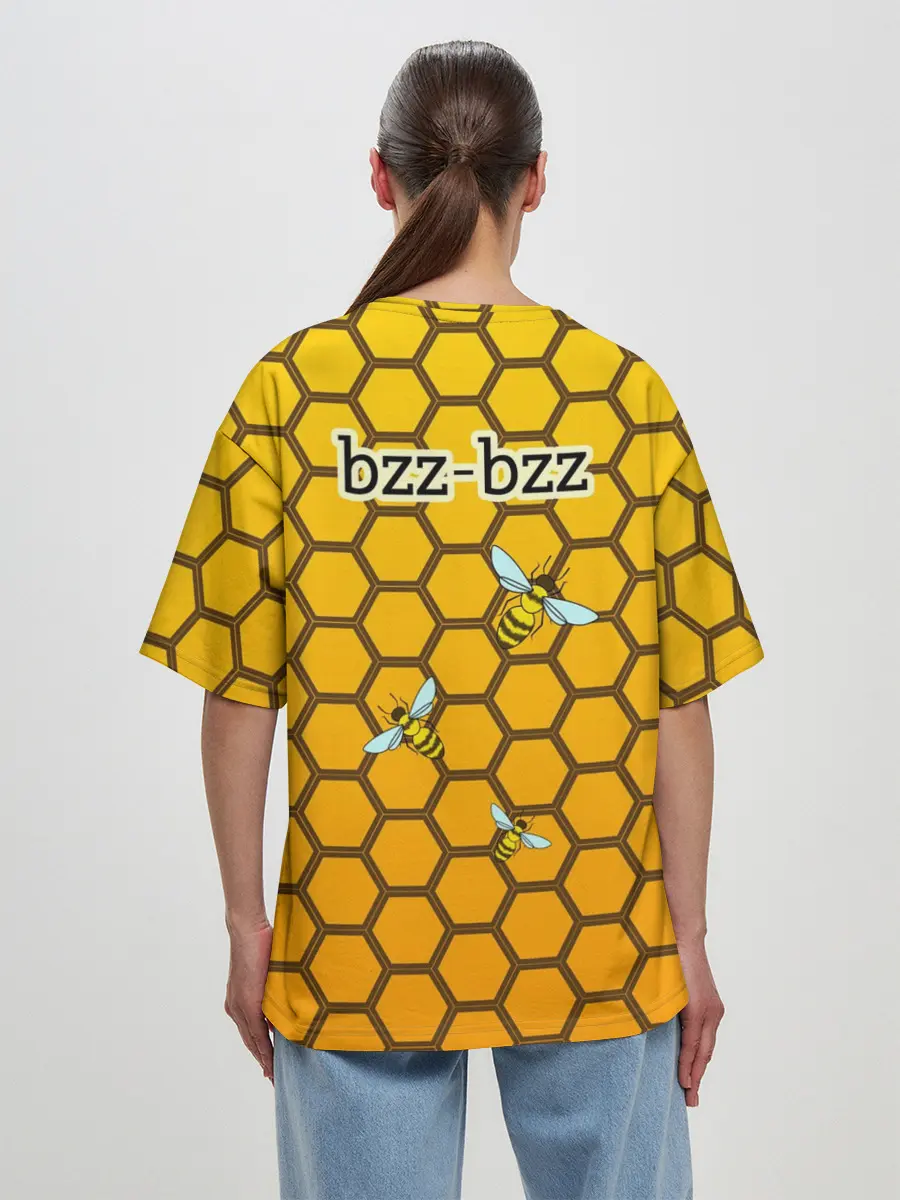 Женская футболка оверсайз / Сладкий мёд