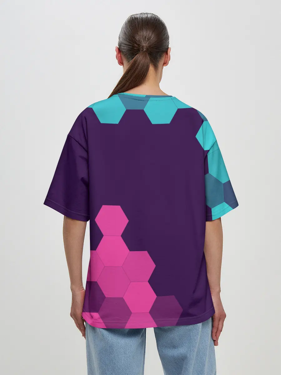 Женская футболка оверсайз / FALL GUYS / ФОЛ ГАЙС