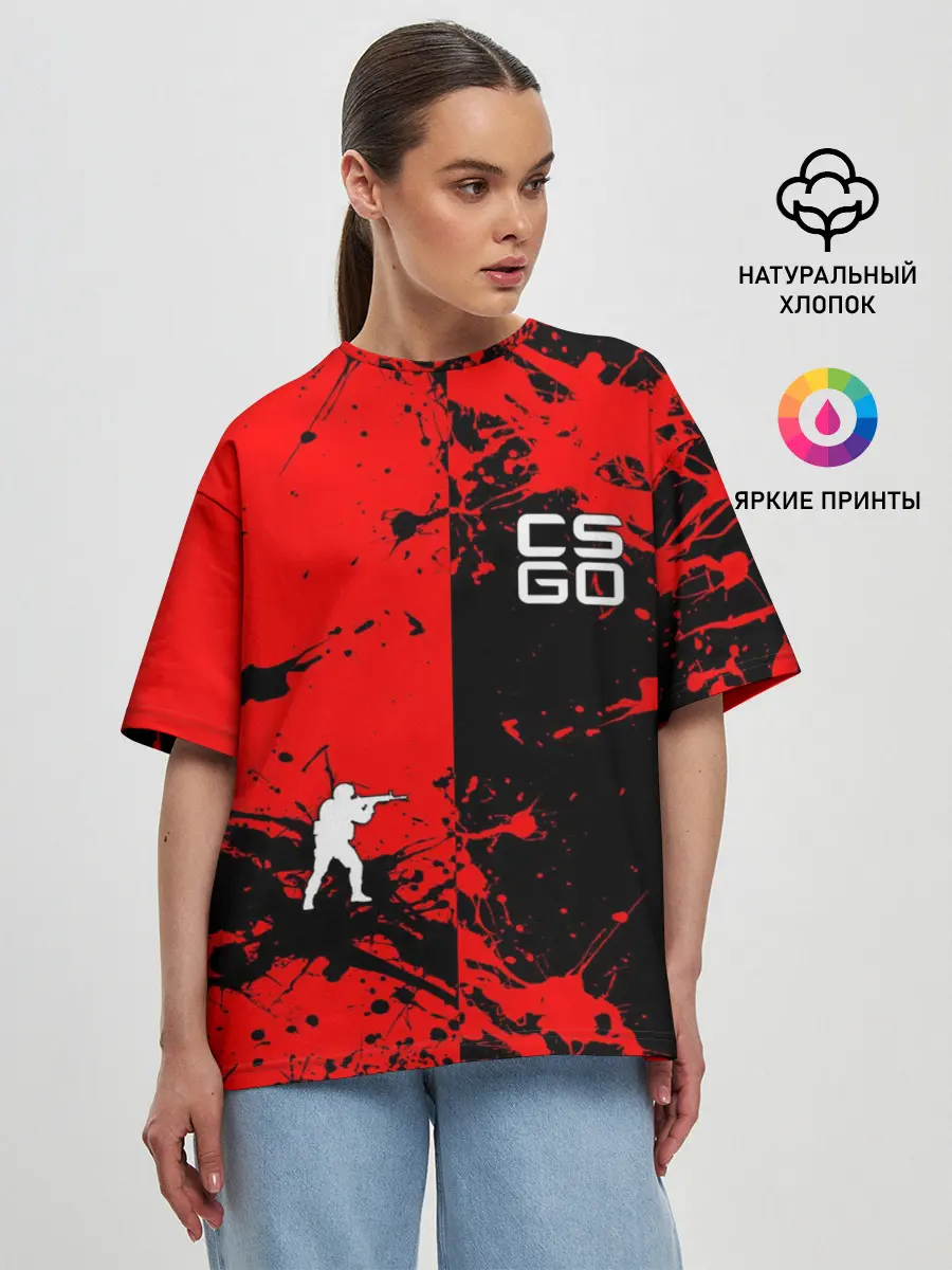 Женская футболка оверсайз / COUNTER STRIKE