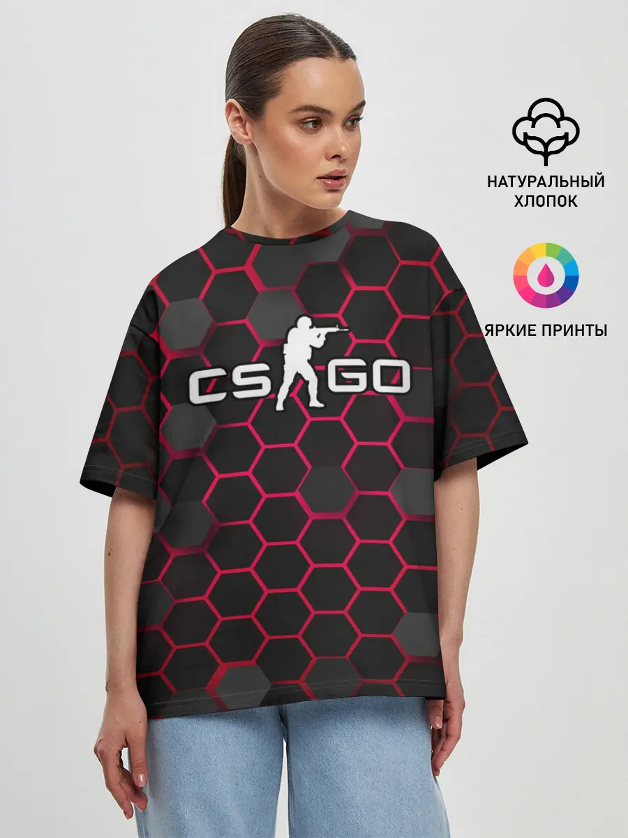 Женская футболка оверсайз / COUNTER STRIKE