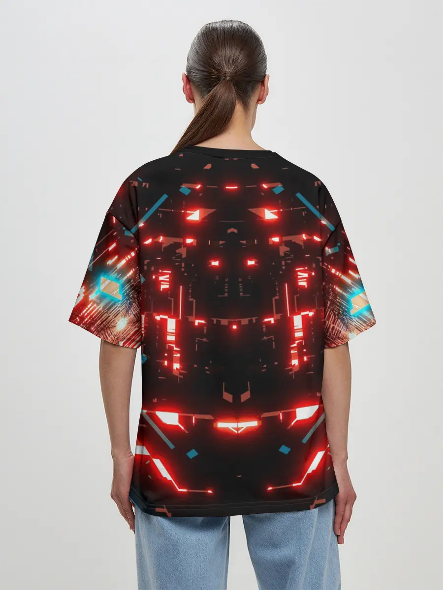 Женская футболка оверсайз / Neon Lights