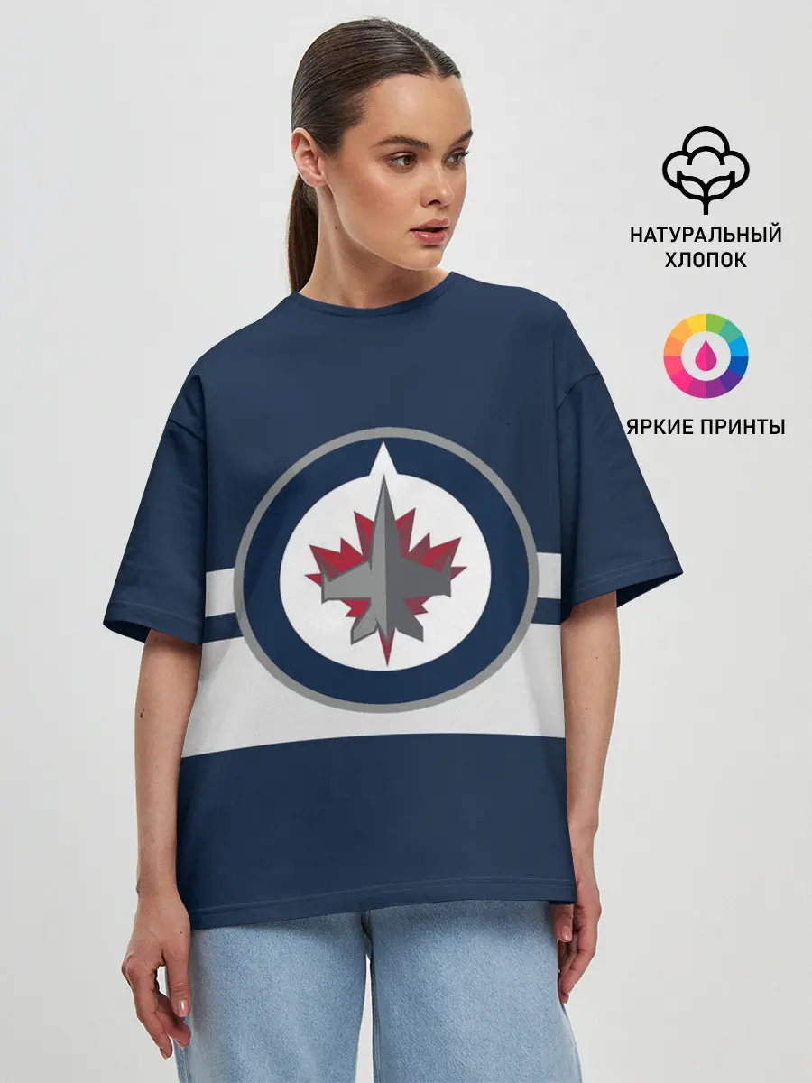Женская футболка оверсайз / ВИННИПЕГ ДЖЕТС НХЛ