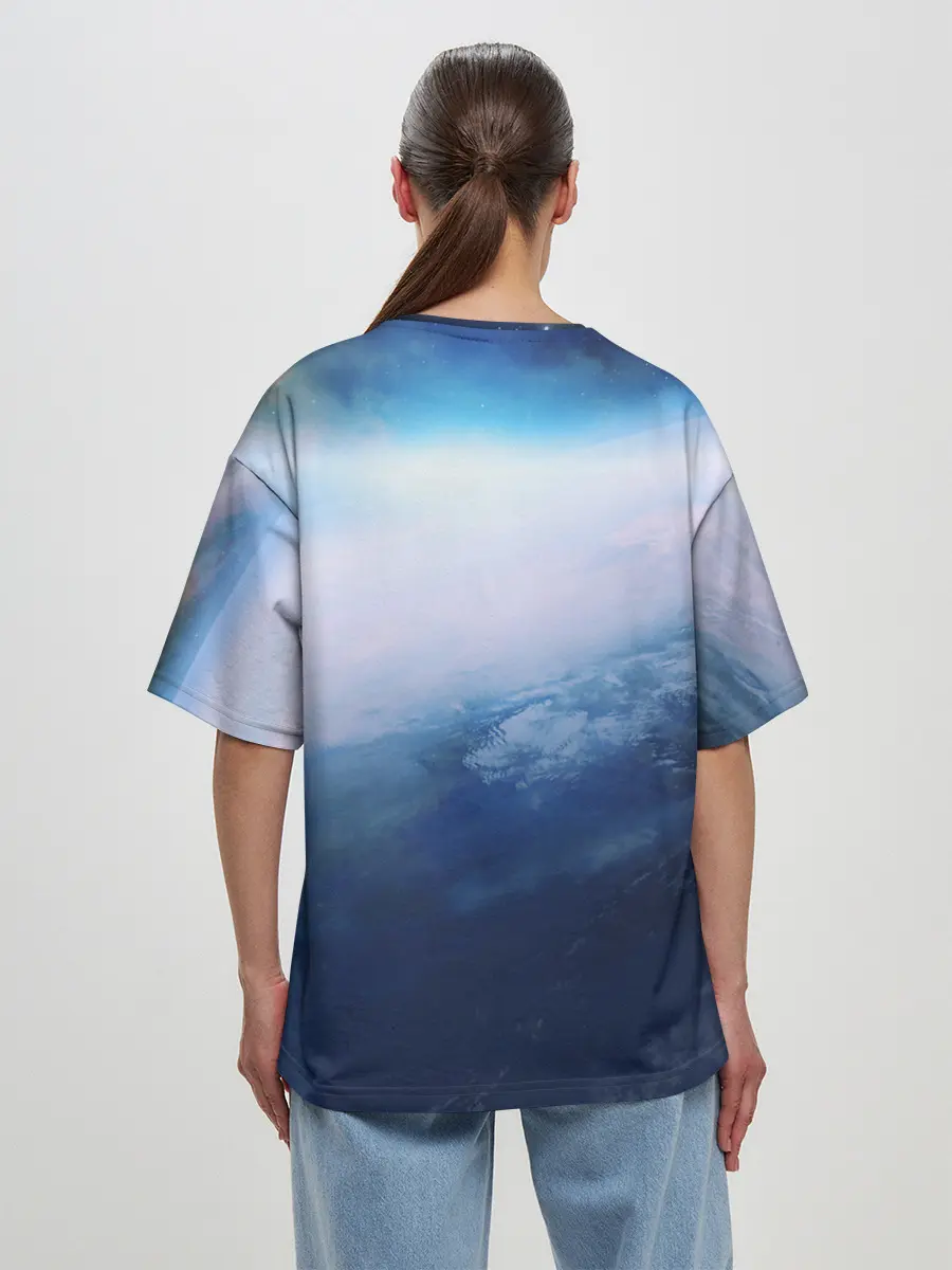 Женская футболка оверсайз / Планета Земля